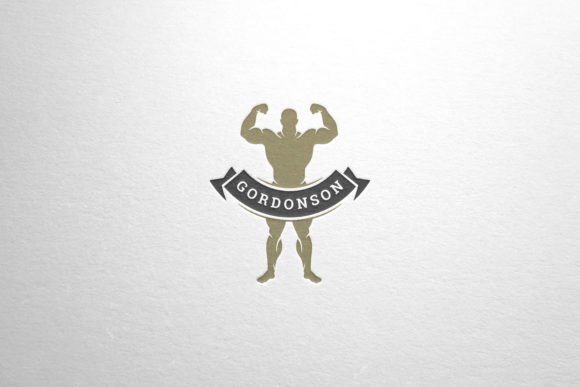 Athletic Man Silhouette Fitness Logo