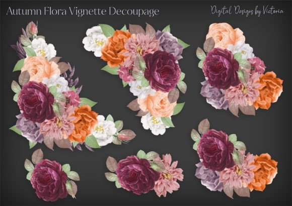 Autumn Flora Vignette Decoupage Ephemera: A Comprehensive Guide to Seasonal Digital Artistry
