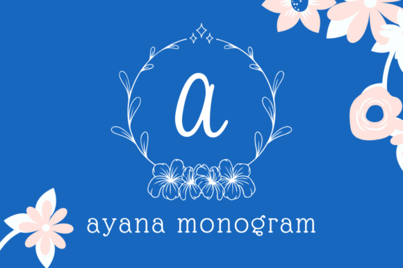 Ayana Monogram: A Versatile Flower Monogram Font for Creative and Professional Use