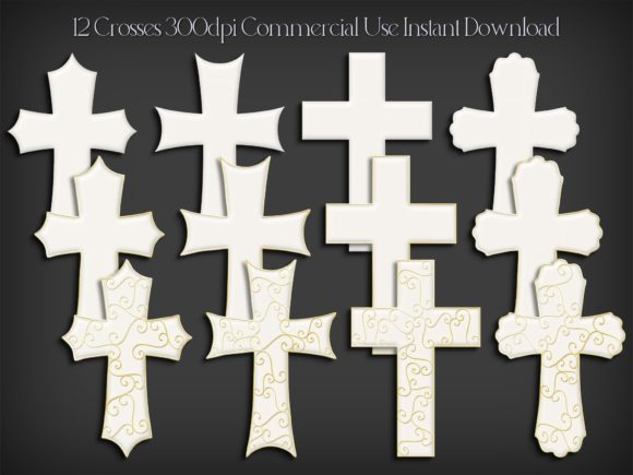 Cream and Filigree Cross: A Timeless Design for Elegant Occasions