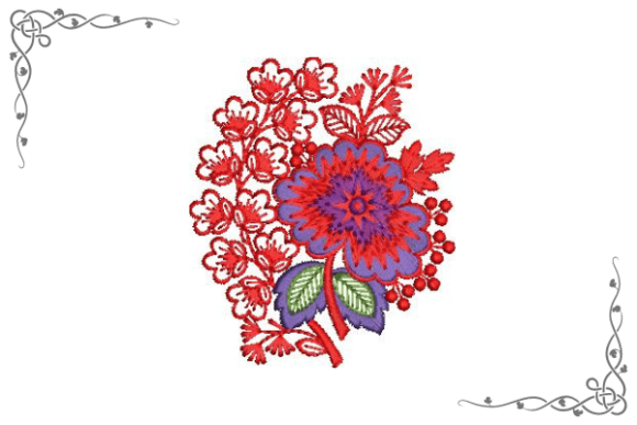Creative Flower Embroidery Design