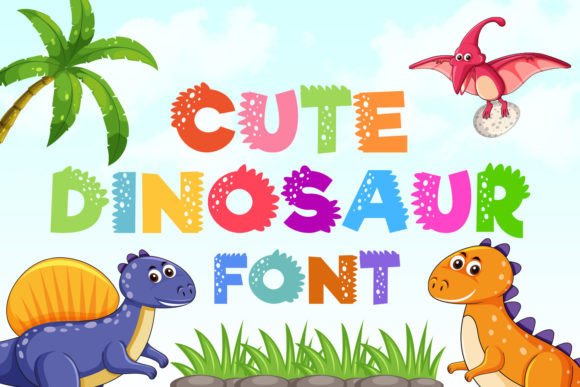 Cute Dinosaur: A Strategic Font for Adventure-Themed Creativity