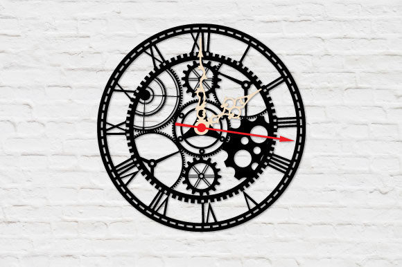 Decorative Wall Clock Laser Cut