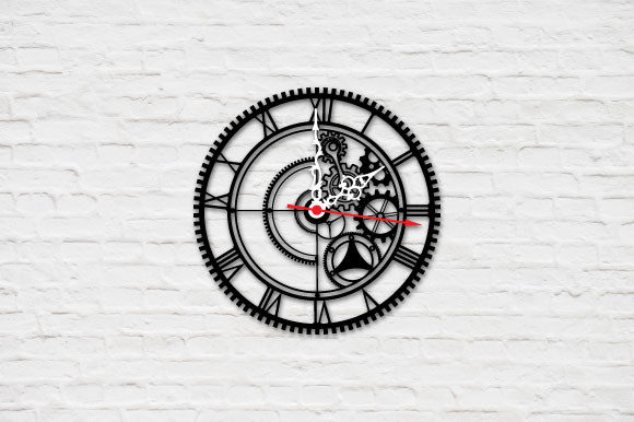 Decorative Wall Clock Laser Cut File