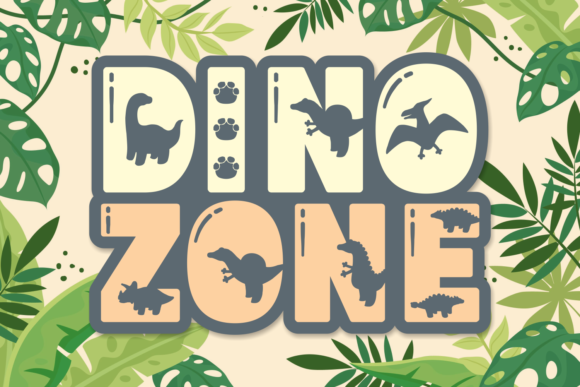 Dino Zone: A Playful Font for Dinosaur-Themed Creativity
