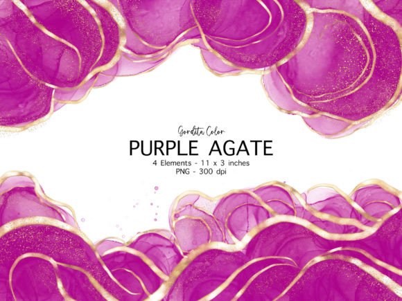 Elevating Digital and Print Workflows with Luxury Purple Alcohol Ink Borders