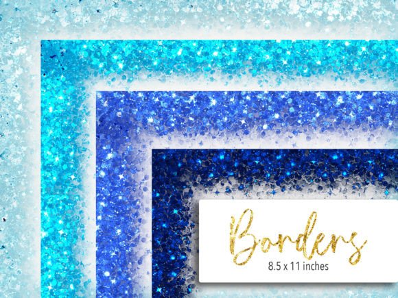 Evaluating Blue Chunky Glitter Borders Clip Art for Digital and Print Projects