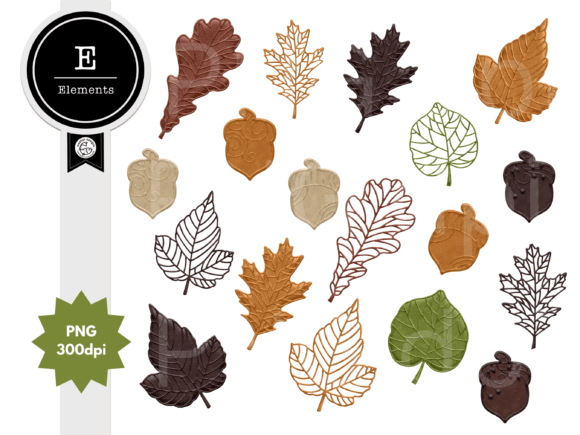 Felt Foliage for Digital Scrapbooking