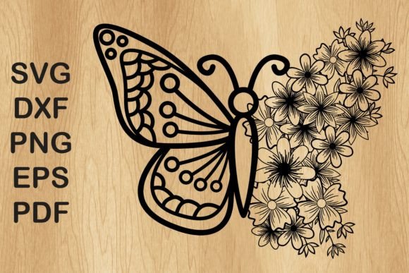 Floral Butterfly Paper Laser Cut SVG – A Versatile Digital Craft Resource for Creative Projects