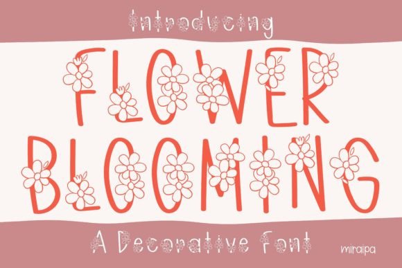 Flower Blooming: A Playful and Floral Font for Creative Design Projects