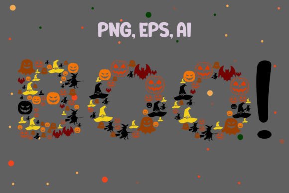 Halloween Boo T-Shirt Design Assets