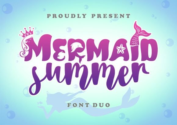 Mermaid Summer Duo: A Stylish Font Pair for Coastal Creativity