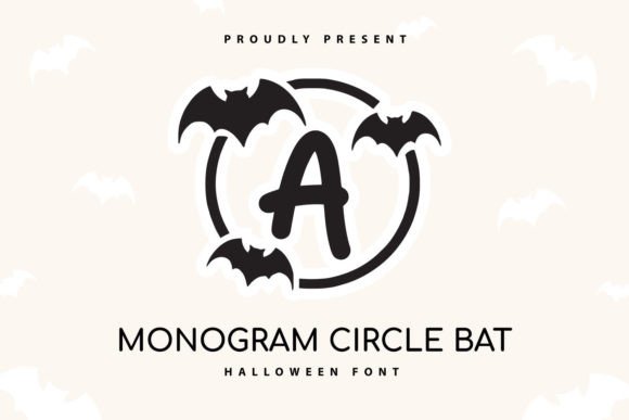 Monogram Circle Bat: A Spooky and Stylish Font for Halloween and Beyond
