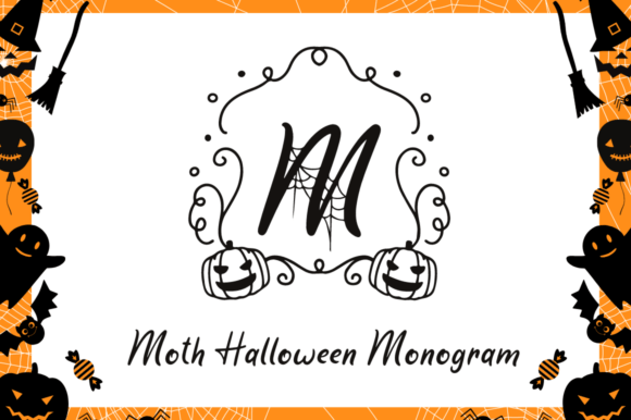 Moth Halloween Monogram: Spooky Font for Seasonal Creativity