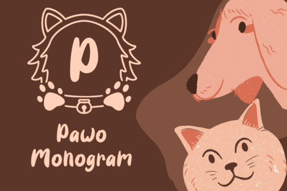 Pawo Monogram: A Versatile Animal-Themed Font for Creative Projects