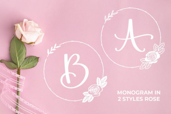 Rosegram: Elegant Monogram Designs with Two Rose Styles