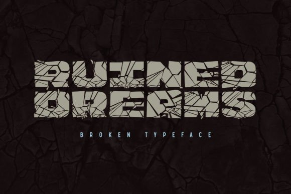 Ruined Dreams: A Bold Font for Crashed Letter Designs