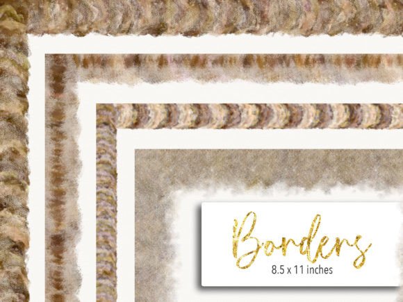 Rustic Textures Borders Clip Art