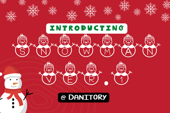Snowman Version One: A Festive Font for Creative Projects