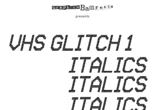 VHS Glitch 1 Italic: A Distorted Typeface for Creative and Digital Projects