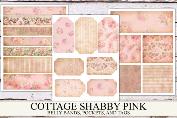 Vintage Shabby Pink Roses Ephemera