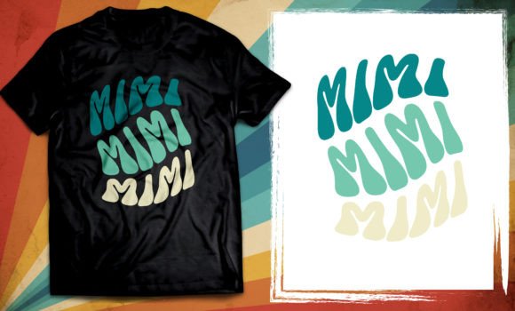 Word Warp Typography Mom T Shirt Vector